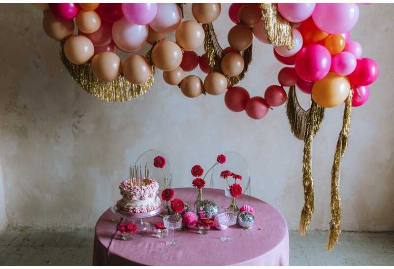 PartyDeco Rišami balionai 33cm, kūnos spalvos nude