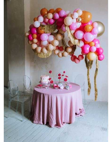 PartyDeco Rišami balionai 33cm, kūnos spalvos nude