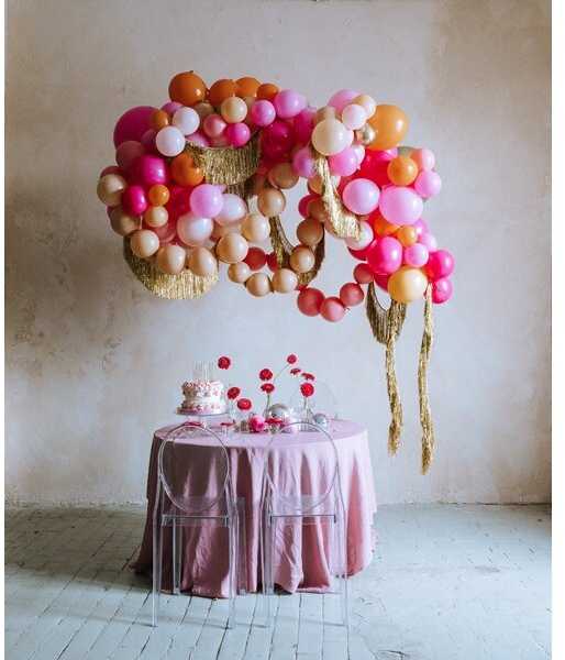 PartyDeco Rišami balionai 33cm, kūnos spalvos nude