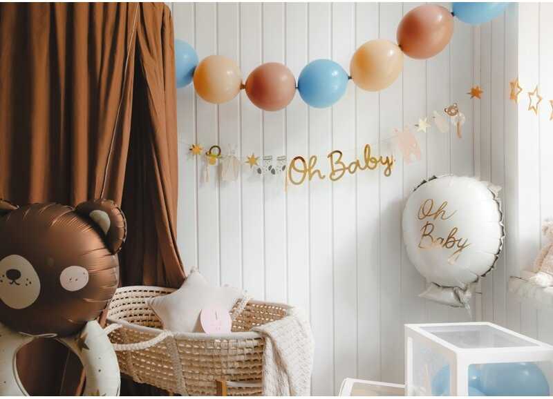 PartyDeco Rišami balionai 33cm, kūnos spalvos nude