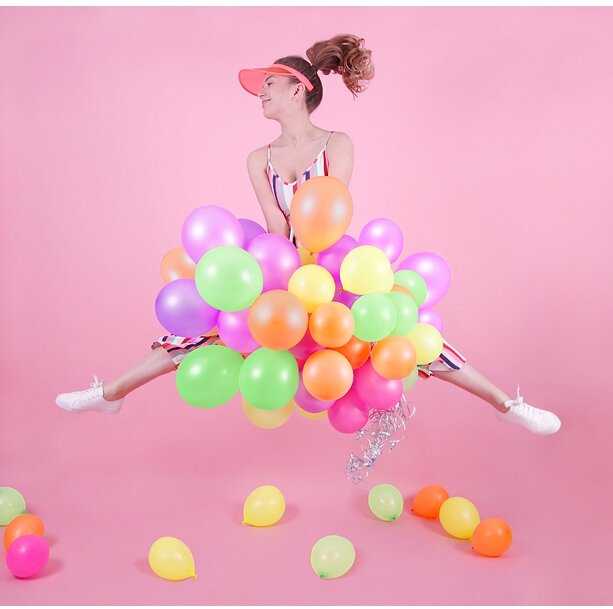 PartyDeco Ryškiaspalvių balionų rinkinys 25 cm, 5vnt