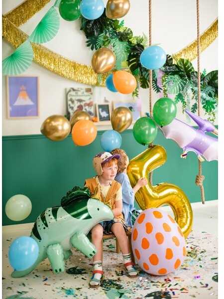PartyDeco Stiprūs balionai melsvi "Baby Boy" 30 cm, 50vnt