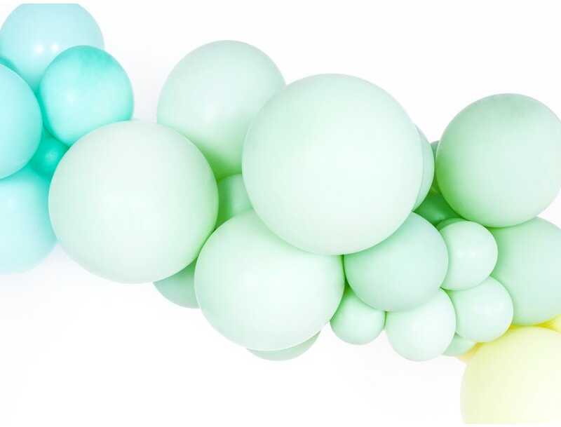PartyDeco Stiprūs balionai Pistacijų žalia 30 cm, 50vnt