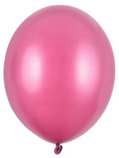 PartyDeco Stiprūs balionai Ryškiai rožinė, blizgūs 30 cm, 50vnt