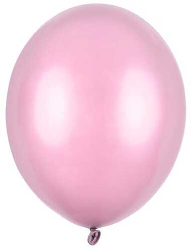 PartyDeco Stiprūs balionai Saldainio rožinė, blizgūs 30 cm, 50vnt