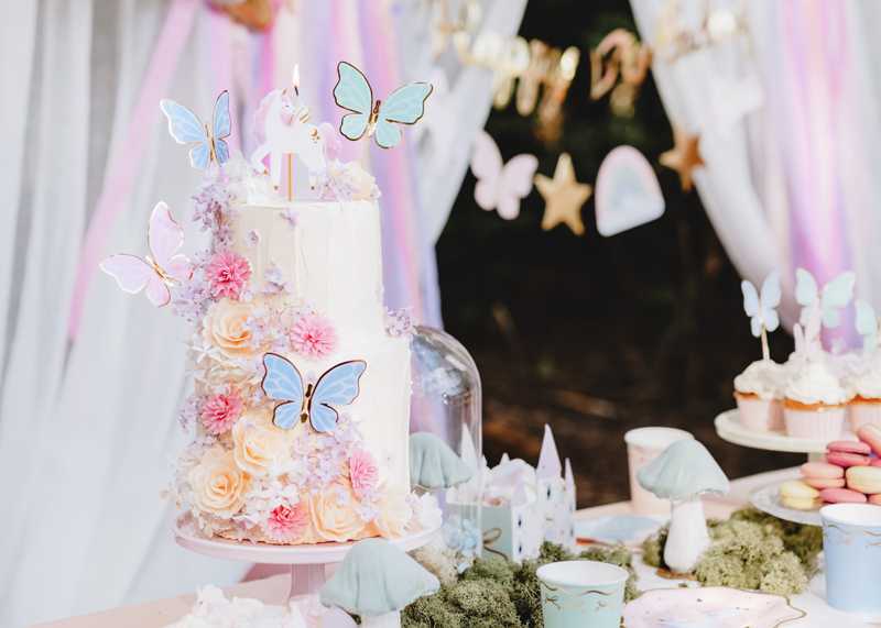 PartyDeco Torto žvakutė Vienaragis 9 cm