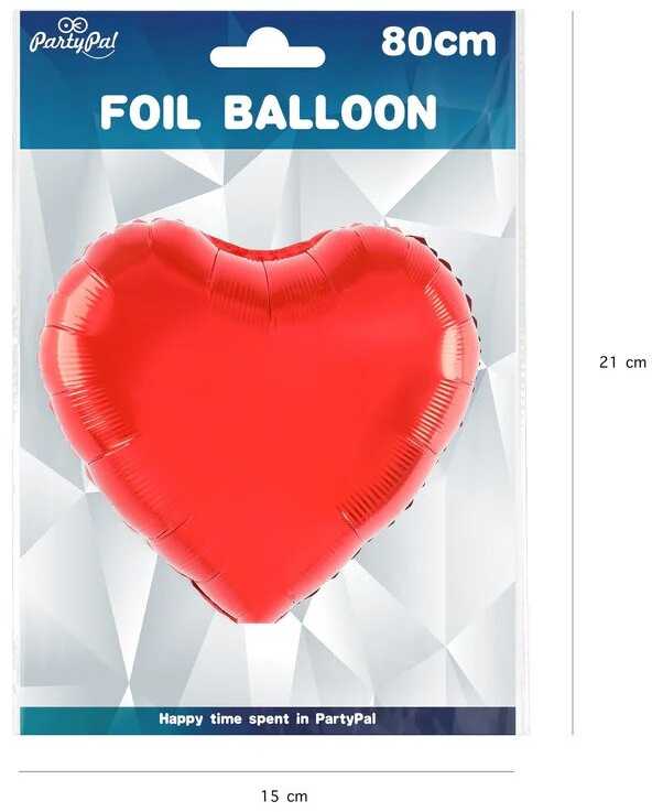 Folinis balionas Didelė širdis 80cm