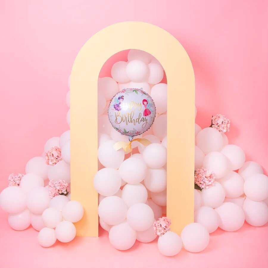 Folinis balionas Happy birthday Fėjos 45 cm