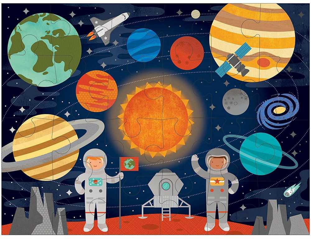 Petit Collage didelė dėlionė "Kosmosas“, 24 dalys