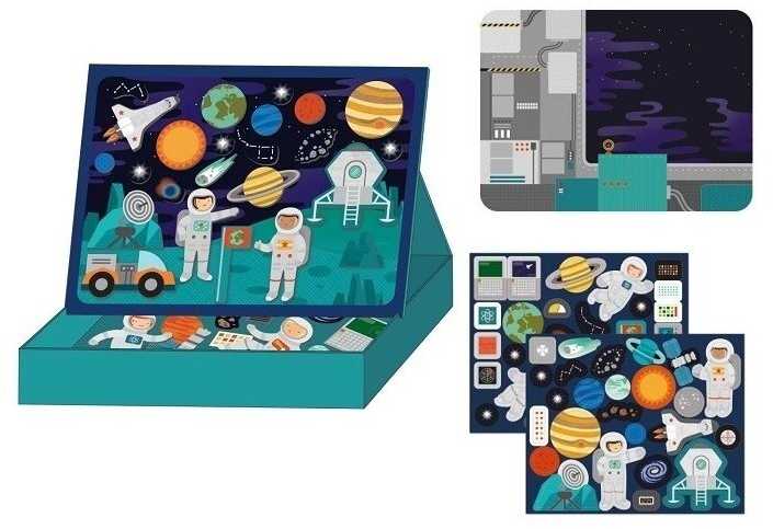 Petit Collage magnetinis žaidimas "Kosmose"