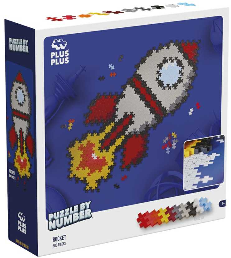 Plus Plus dėlionė pagal skaičius RAKETA, 500 det.