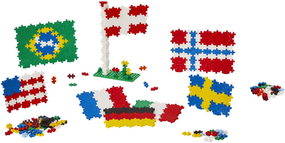 Plus Plus edukacinė dėžė, Pasaulio Vėliavos, 2400 det.