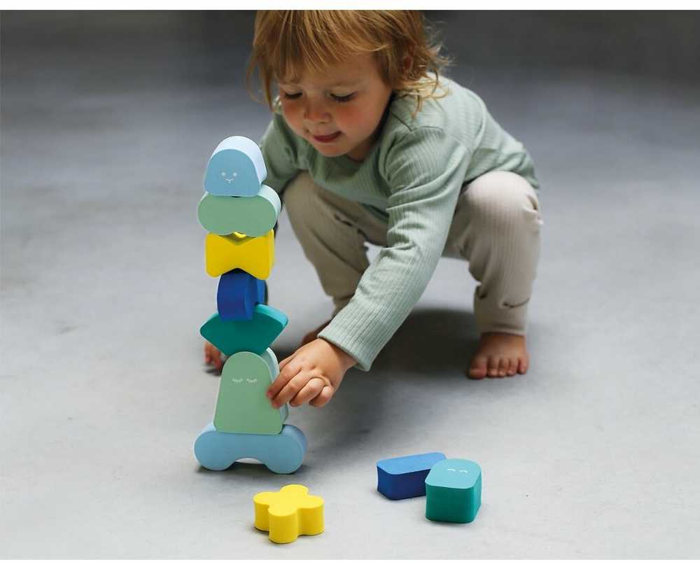 Quut Toys Quut Blokki - Balansuojančios kaladėlės - Mėtų mėlyna ( 172796 )