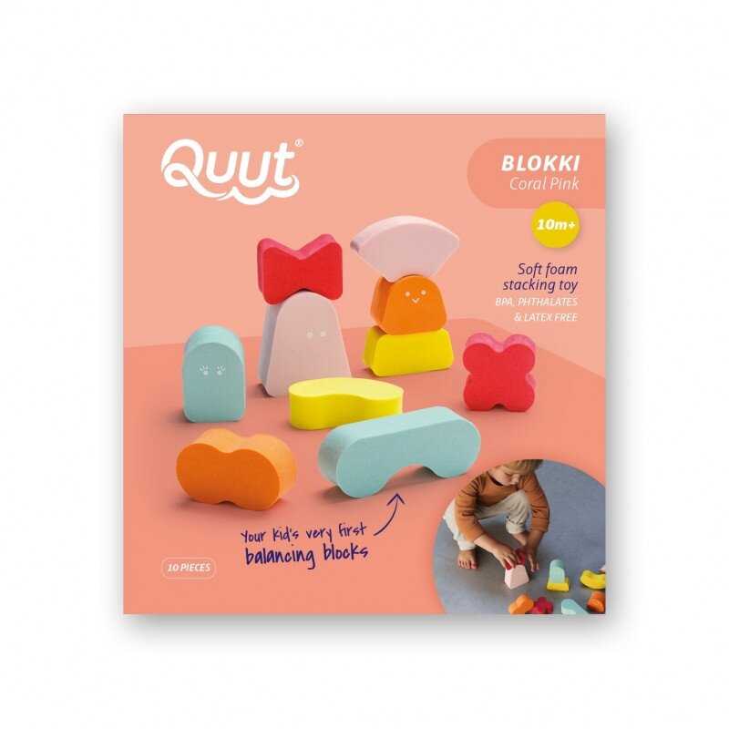 Quut Toys Quut Blokki - Balansuojančios kaladėlės - Koralų rožinė ( 172772 )