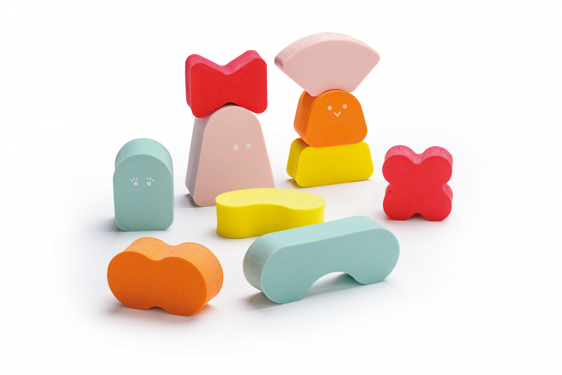 Quut Toys Quut Blokki - Balansuojančios kaladėlės - Koralų rožinė ( 172772 )