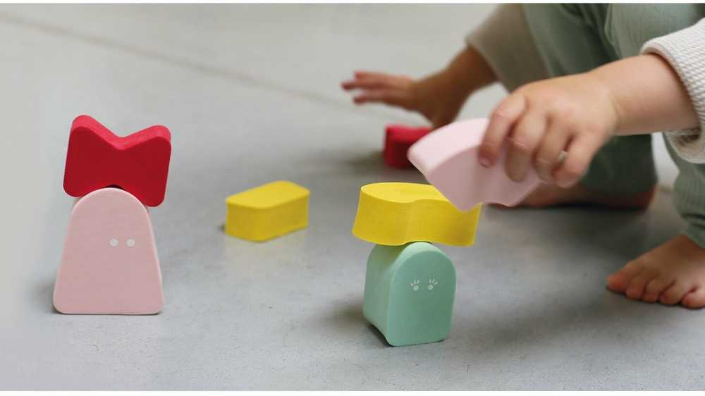 Quut Toys Quut Blokki - Balansuojančios kaladėlės - Koralų rožinė ( 172772 )