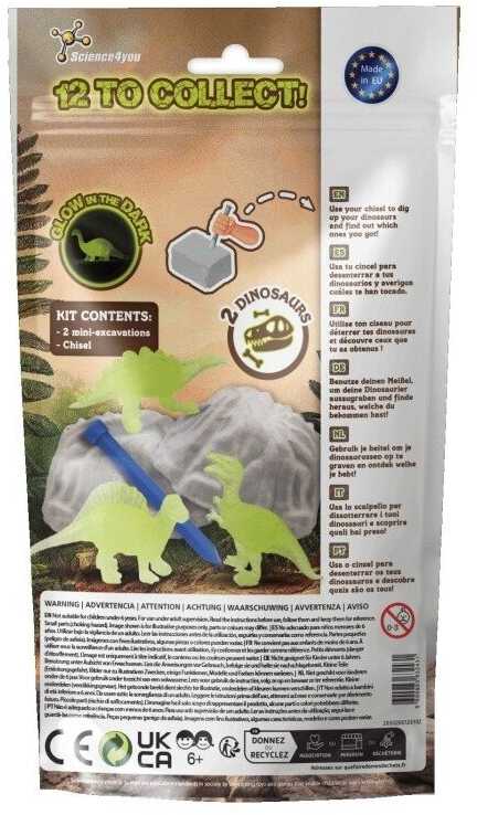 Science4You Mokslo rinkinys - Kasinėjimų rinkinys - Staigmena - 2 dinozaurai