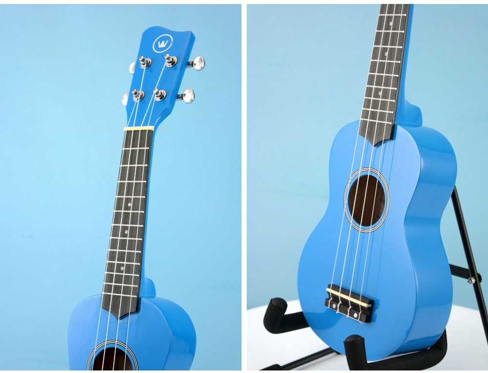 Soprano ukulelė Condorwood, mėlyna