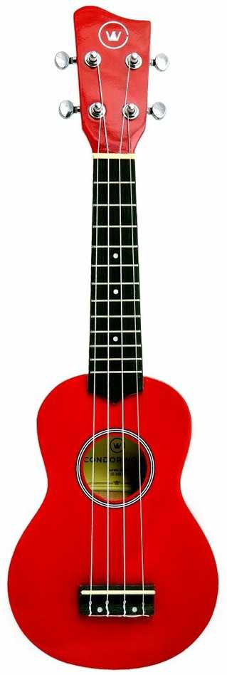 Soprano ukulelė Condorwood, raudona