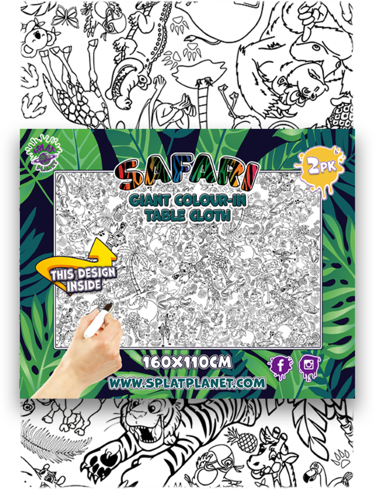 Splat Planet spalvinimo staltiesė, Safari