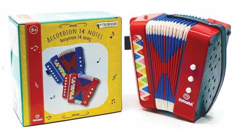 Svoora Muzikinis instrumentas - Akordeonas - Raudonas - 7 klavišai (14 natų) ( SV10299 )