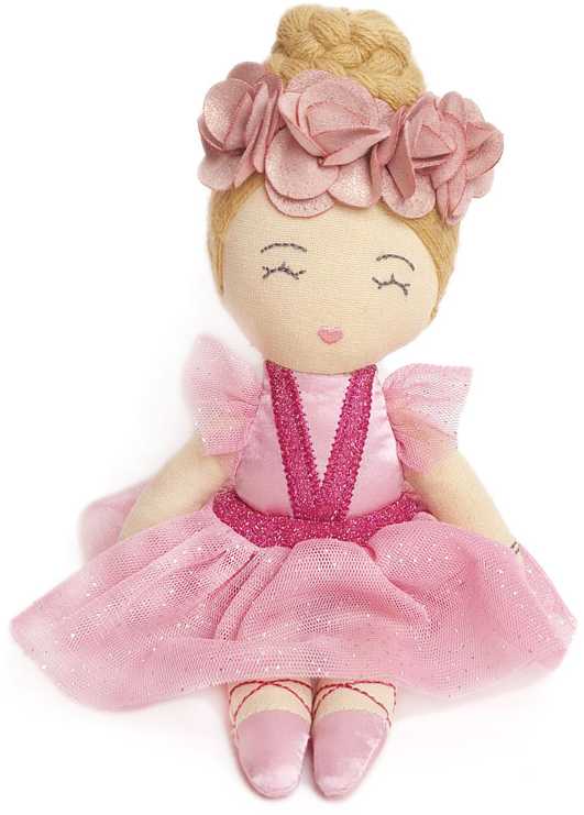 Svoora medžiaginė lėlė balerina, 20 cm