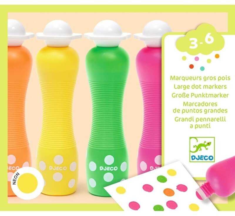 Djeco Taškeliniai markeriai - Neoninė (4 vnt.)