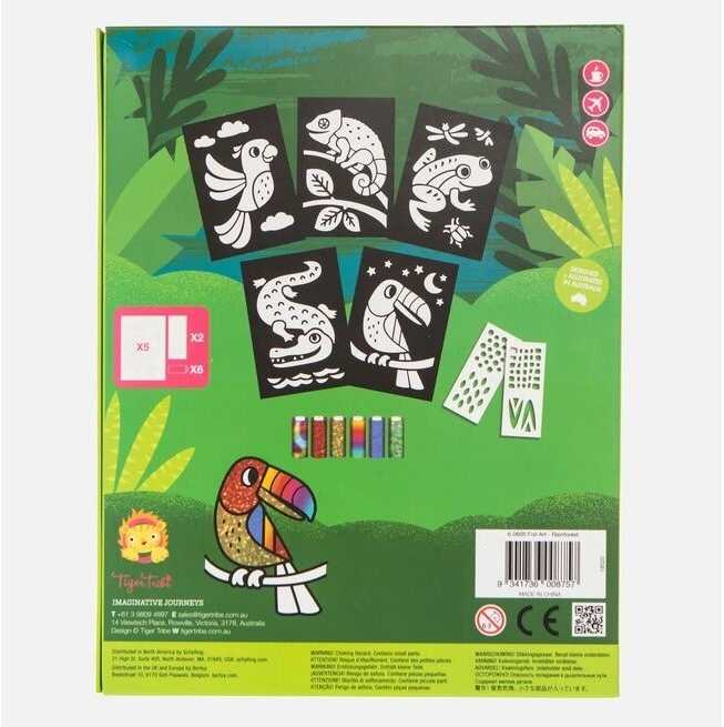 Tiger Trible Rankdarbis su folija "Džiunglių gyvūnai"