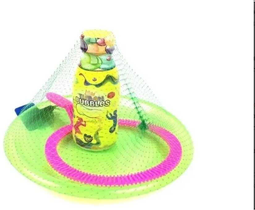 Tuban burbulų rinkinys - 250 ml burbulų skystis + lėkštė + 1 plastikinis žiedas