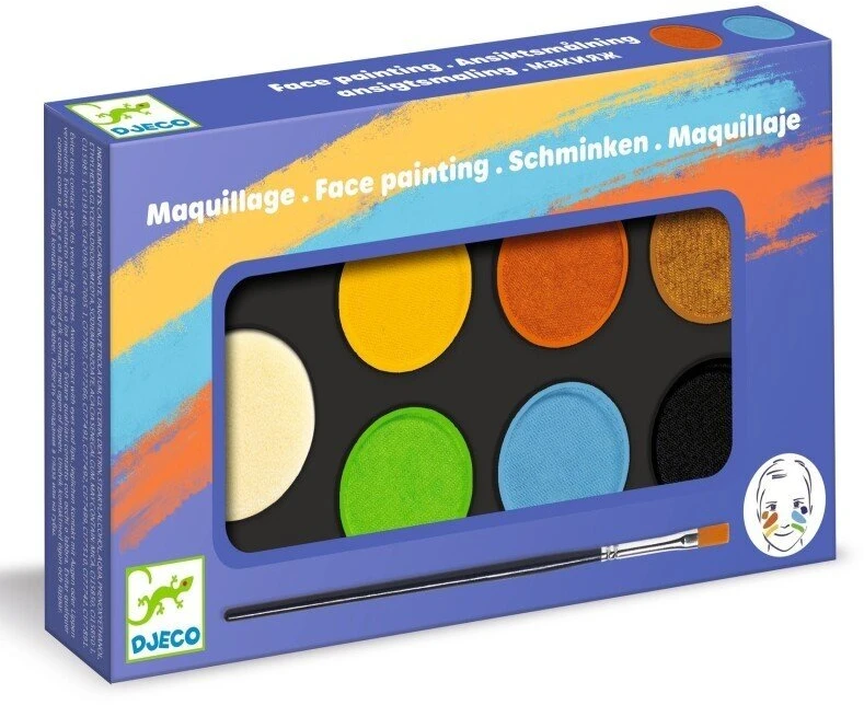 Djeco Veido dažai - 6 spalvų paletė - Gamtos ( DJ09230 )