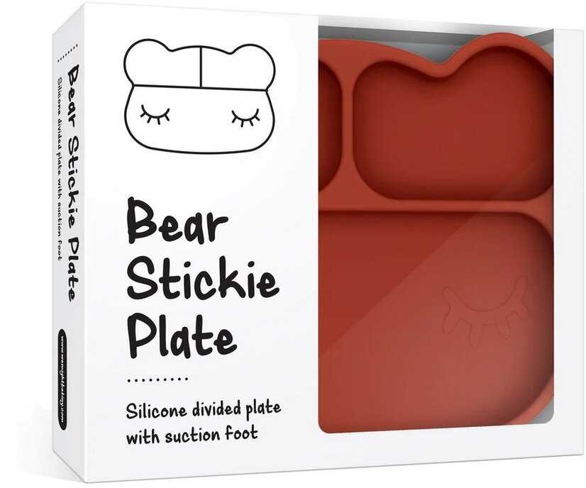 We Might Be Tiny Silikoninė prilimpanti lėkštė Meškutis, ruda