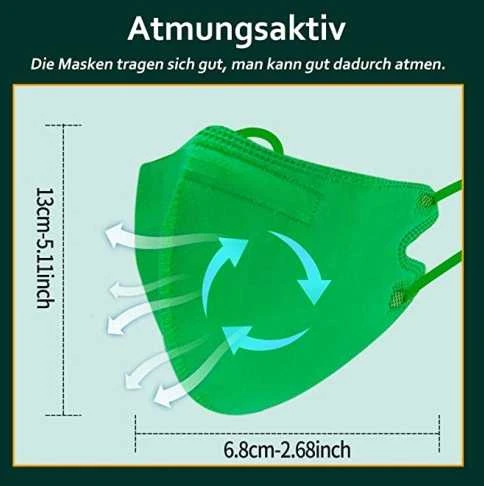 Ecost prekė po grąžinimo FFP2 kaukės, spalvotos, mažo dydžio, spalvingos 25 vnt., supakuotos atskira (Atnaujinta)