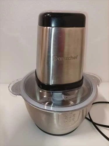 Ecost prekė po grąžinimo AMZCHEF Hachoir ?‰lectrique avec Moteur Puissant et Bol en Acier INOX 2L, 2 (Atnaujinta)
