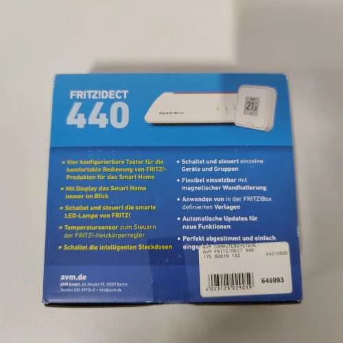 Ecost prekė po grąžinimo AVM Fritz DECT 440 (nešiojami, pritaikomi išmaniųjų namų valdymo mygtukai, (Atnaujinta)