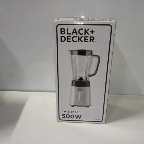 Ecost prekė po grąžinimo Juodas & Decker BxJB500E - Maišytuvas Mixeur 500W, Plastic Bol 1.5L, 2 speeds + (Atnaujinta)