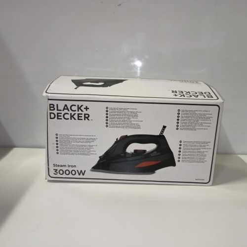 Ecost prekė po grąžinimo Juodas & Decker BXIR300e garų lygintuvas 3000w, steam jet 200 g/min, continuous ste (Atnaujinta)