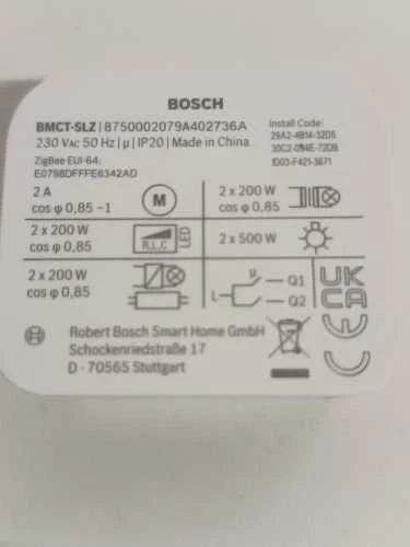 Ecost prekė po grąžinimo Bosch Smart Home Light/užrakto valdymas II, skirtas valdyti apšvietimą (Atnaujinta)