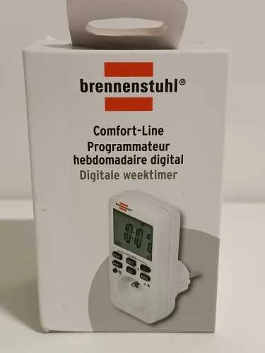Ecost prekė po grąžinimo BrennenStuhl 1506321 Comfortline Weekly Timer Baltas (skaitmeninis programuo (Atnaujinta)