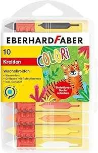 Ecost prekė po grąžinimo Eberhard Eberhard Faber 521009 - Colori Wax Crayons in 10 Bright Colours, w (Atnaujinta)