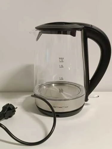 Ecost prekė po grąžinimo EMERIO WK-123131 Cordless Virdulys, BPA-Free, Stainless Steel, Juodas, 2200 W (Atnaujinta)
