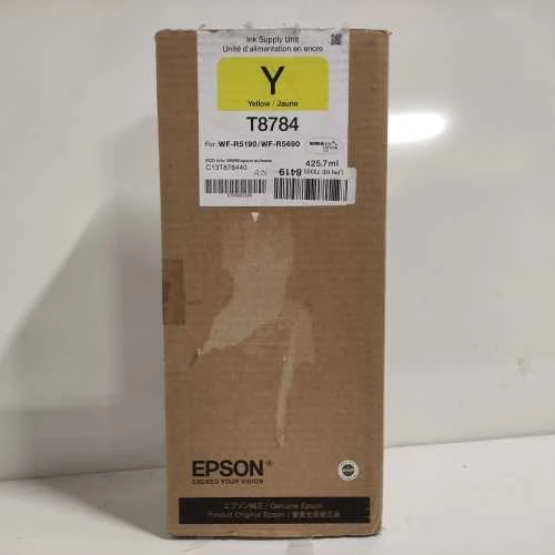 Ecost prekė po grąžinimo EPSON Geltona Ink Supply Unit T8784 for WF-R5190/WF-R5690 (425,7ml) (Atnaujinta)