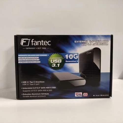 Ecost prekė po grąžinimo FANTEC DB-ALU31 External Hard Drive Enclosure (for the installation of a 3. (Atnaujinta)