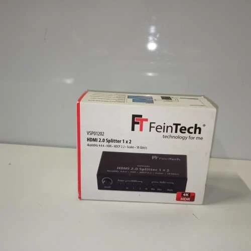 Ecost prekė po grąžinimo FINETECH VSP01202 HDMI 2.0 Splitter 1x2 with 4K HDR Down Scaler Audio-EDID (Atnaujinta)