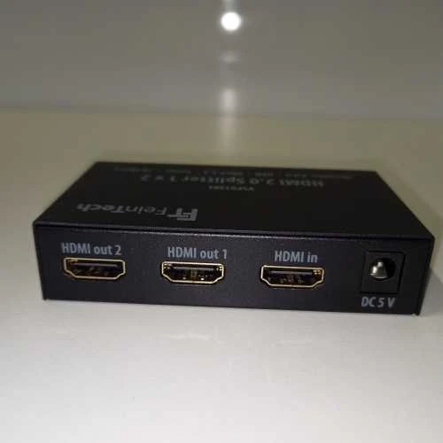 Ecost prekė po grąžinimo FINETECH VSP01202 HDMI 2.0 Splitter 1x2 with 4K HDR Down Scaler Audio-EDID (Atnaujinta)