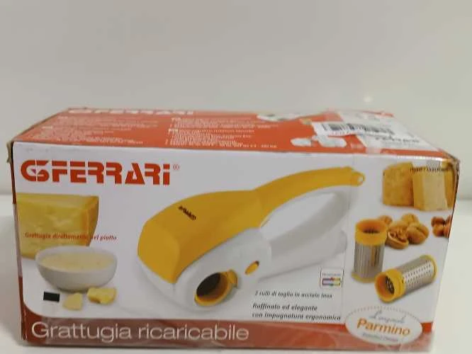 Ecost prekė po grąžinimo G3 Ferrari G20065 Grattugia Ricaricabile "Parmino" ,12W, 2 Rulli INOX, Gial (Atnaujinta)