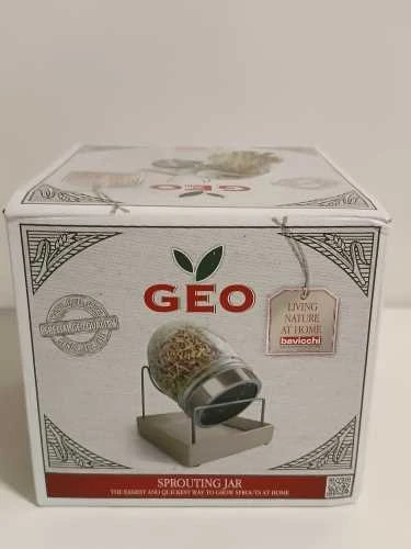 Ecost prekė po grąžinimo GEO Sprouting Jar - Italian Design - Glass Jar with Stainless Steel Screen, (Atnaujinta)