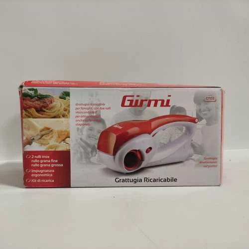 Ecost prekė po grąžinimo Girmi GT0201 GT02 Grater with Stainless Steel Wheels - Baltas/Raudona (Atnaujinta)
