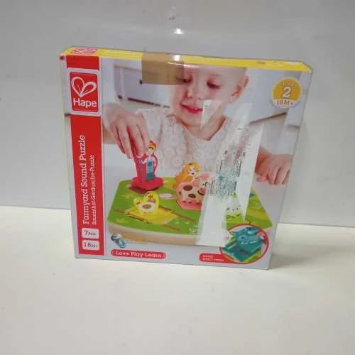 Ecost prekė po grąžinimo Hape E1614 Dėlionė „Farm Animal Sounds“, medinė garso dėlionė, nuo 18 mėn. (Atnaujinta)