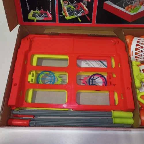 Ecost prekė po grąžinimo Hasbro Krepšinio žaidimas „Baskettack“, žaidimas „Kicker and Basketball“, s (Atnaujinta)