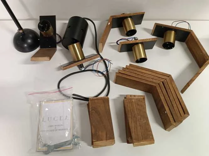 Pakabinamas šviestuvas Ecost prekė po grąžinimo Homemania Pendant Lamp Metal Gold Juodas Wood (Atnaujinta)